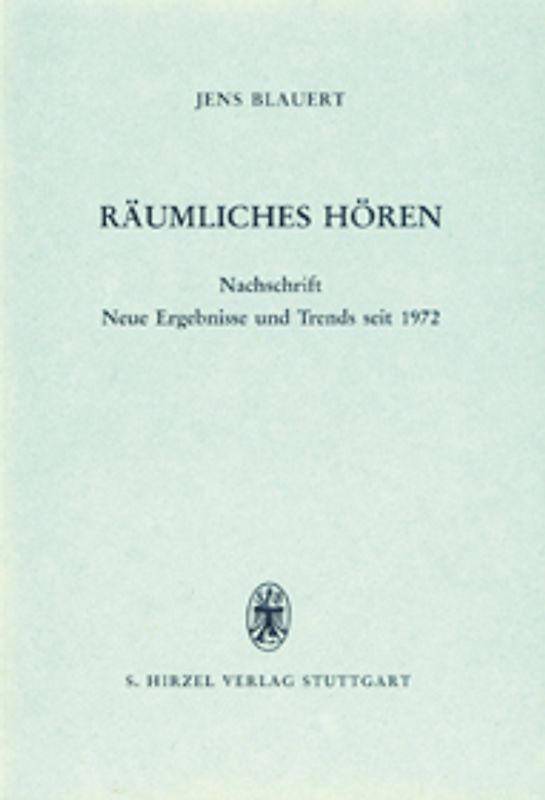 Räumliches Hören Nachschrift
