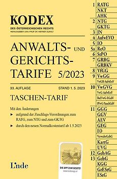 KODEX Anwalts- und Gerichtstarife 5/2023