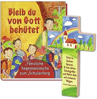 Bleib du von Gott behütet (mit Holzkreuz)