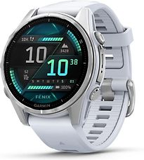 Image of Garmin Fenix 8 43 mm zilver titanium met steen wit polsband [wifi] (Refurbished)