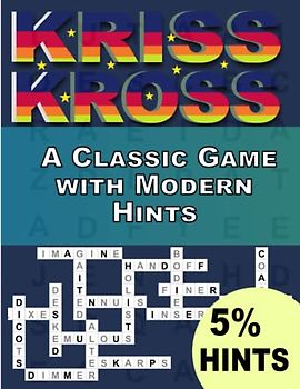 Kriss Kross Crosswords Puzzles Book For Adults With 5% Hints: A Classic Game with Modern Hints ,Crosswords