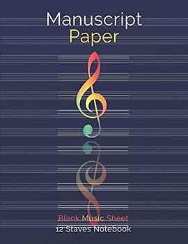 Manuscript Paper - Staff Paper, Music Notebook 12 Staves / Large 8.5 x 11 inch - 110 pages: Personalized Music Notebook 12 Staves, Paper for ... 8.5 x 11 inch - 110 pages (First, Band 1)