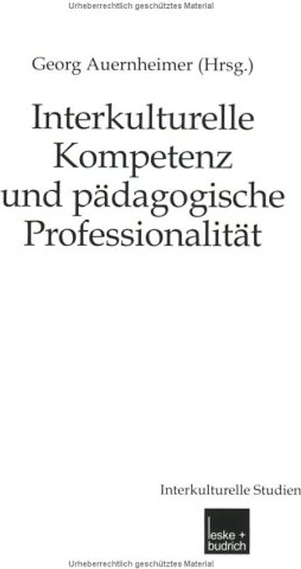 Interkulturelle Kompetenz und pädagogische Professionalität