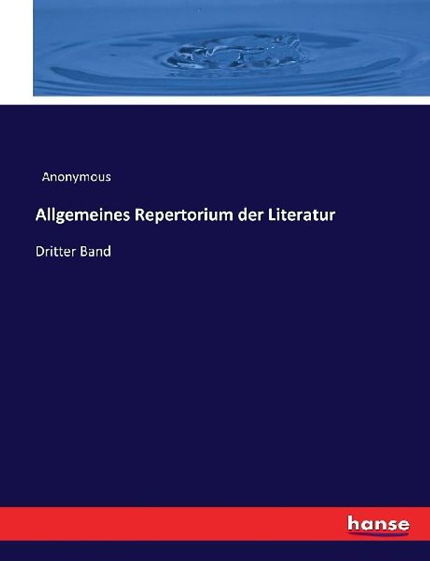 Allgemeines Repertorium der Literatur