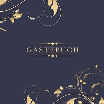 Gästebuch: Für verschiedene Anlässe wie Hochzeit, Geburtstag, Konfirmation | Zum Eintragen kreativer Glückwünsche, Sprüche und Fotos | Für 30 bis 60 Gäste | Covermotiv: Gold auf Dunkelblau