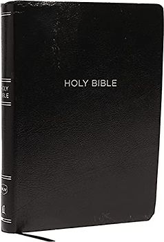 NKJV Holy Bible, Super Giant Print Reference Bible, Black Leather-look, 43,000 Cross references, Red Letter, Comfort Print: New King James Version