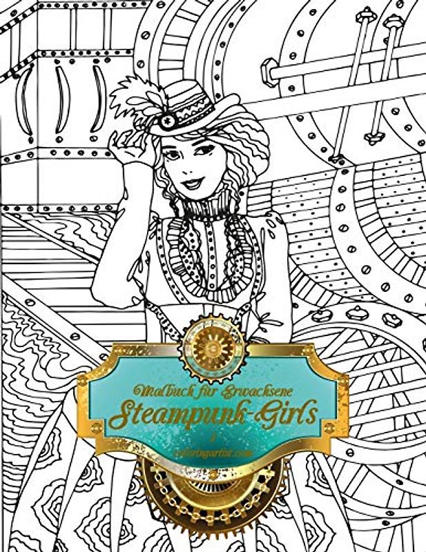 Malbuch für Erwachsene - Steampunk-Girls 1