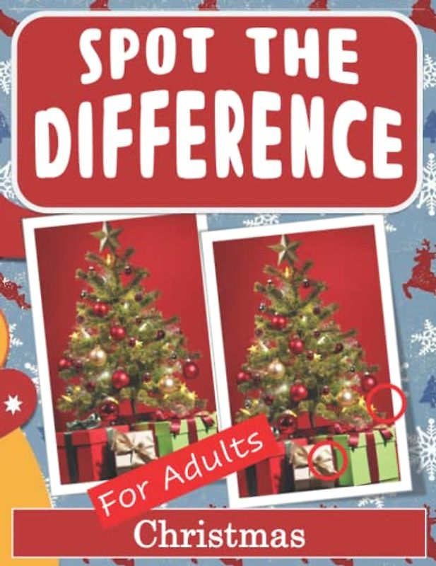 Spot the Difference Book for Adults - Christmas: Hidden Picture Puzzles for Adults with Christmas Pictures