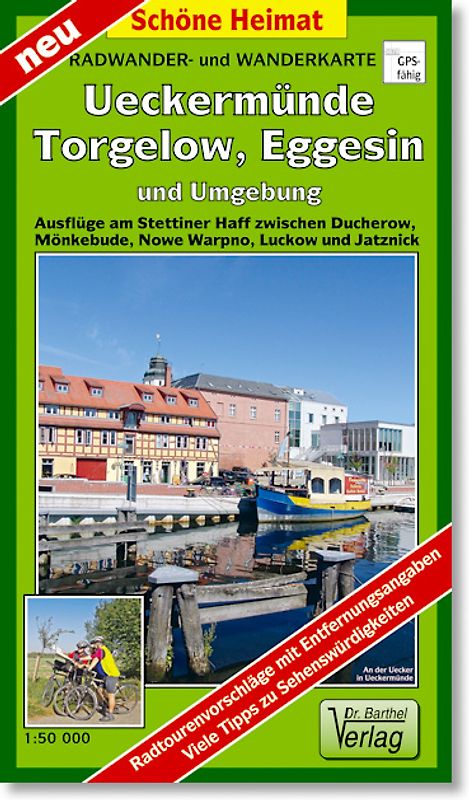 Radwander- und Wanderkarte Ueckermünde, Torgelow, Eggesin und Umgebung