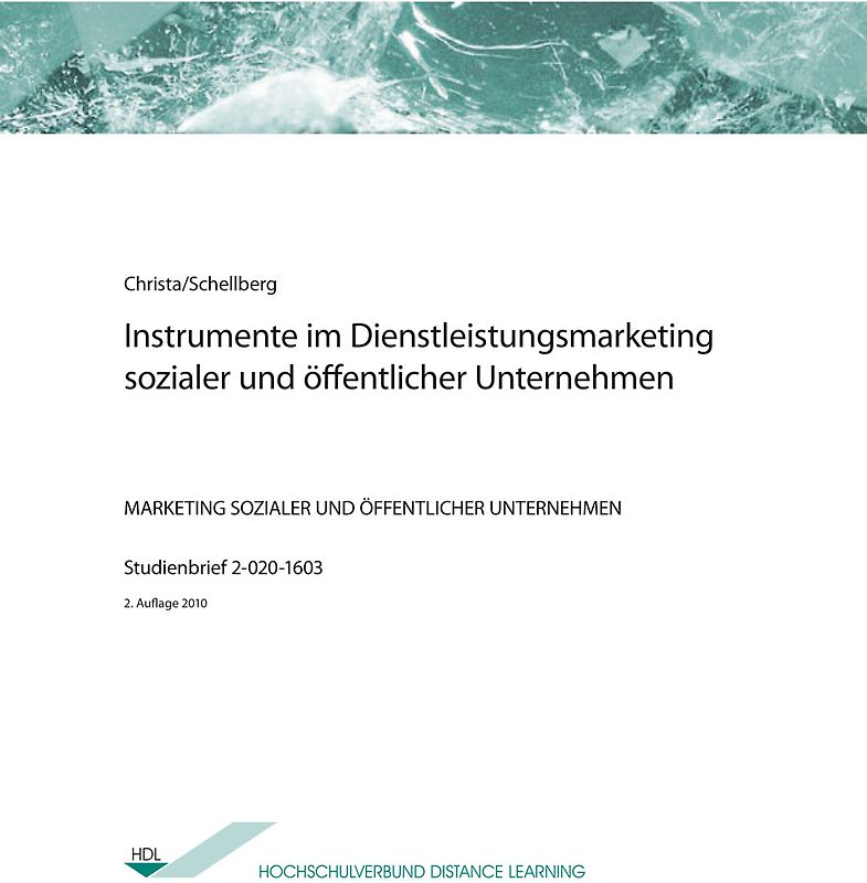 Instrumente im Dienstleistungsmarketing sozialer und öffentlicher Unternehmen