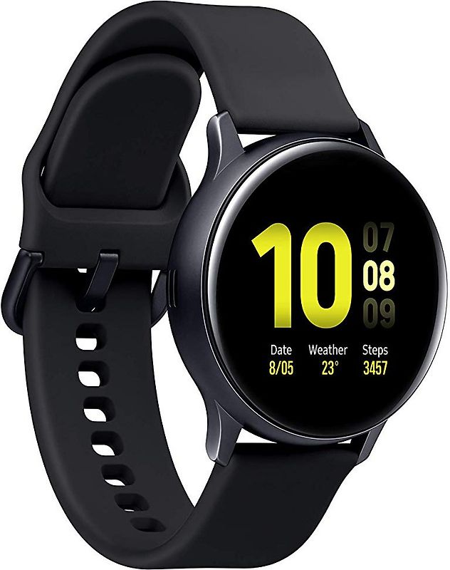 Samsung Galaxy Watch Active2 44 mm - Boîtier en aluminium noir et bracelet sport noir [Wi-Fi]