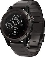 Garmin Fenix 5 Plus 47 mm grise au bracelet en titane DLC gris[Wifi, Saphir Edition]