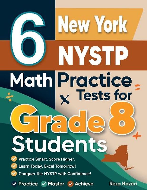6 New York NYSTP Math Practice Tests for Grade 8 Students