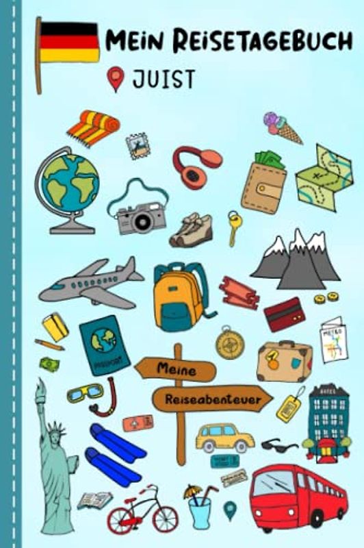 Reisetagebuch für Kinder Juist: Deutschland Urlaubstagebuch zum Ausfüllen,Eintragen,Malen,Einkleben für Ferien & Urlaub A5, Aktivitätsbuch & Tagebuch ... Kinder Buch für Reise & unterwegs