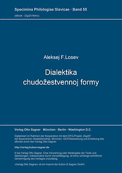 Dialektika chudožestvennoj formy. Studie von Alexander Haardt