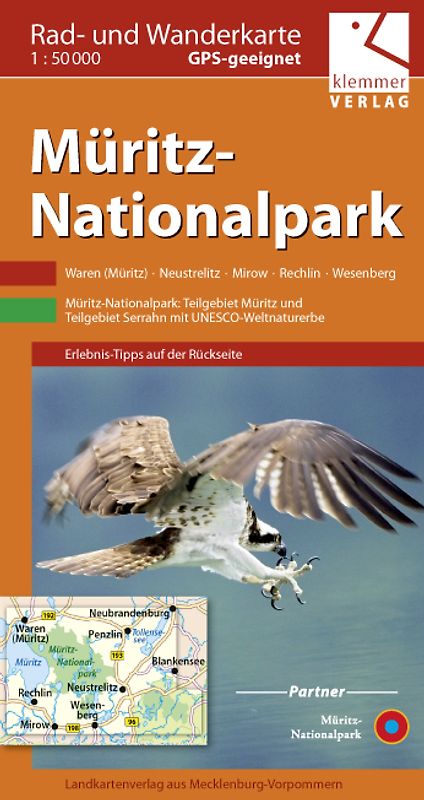 Rad- und Wanderkarte Müritz-Nationalpark