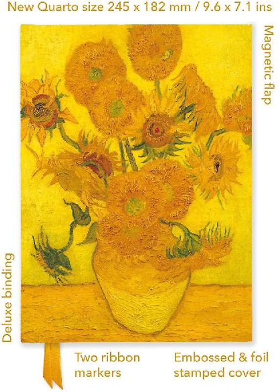 Vincent Van Gogh: Sunflowers (Foiled Quarto Journal)