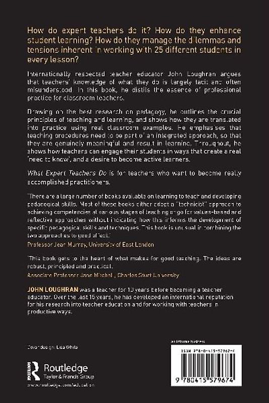 What Expert Teachers Do