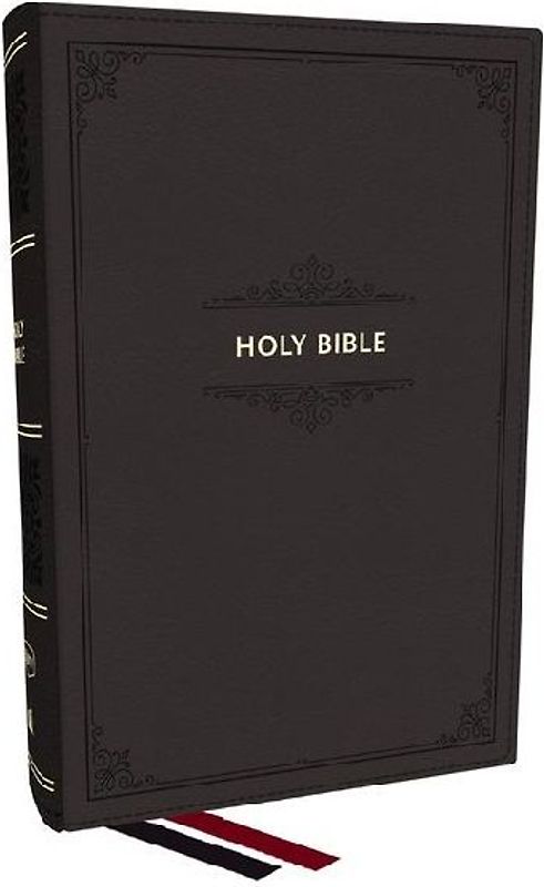 KJV Personal Size Large Print End-Of-Verse Reference Bible, Black Leathersoft, Red Letter, Comfort Print