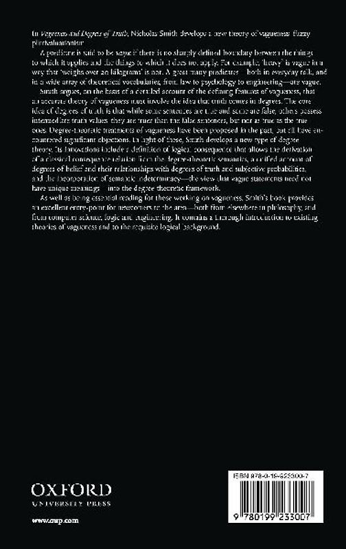 Vagueness and Degrees of Truth