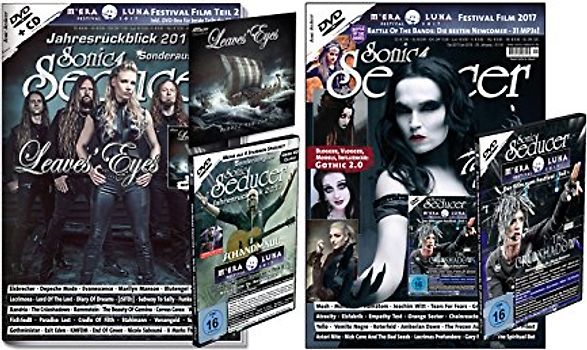 Bundle: Sonic Seducer 12-2017 + Jahresrückblick 2017 + M'Era Luna 2017 - Der Film Teil 1 + 2 (2 DVDs) + exkl. EP von Leaves Eyes, Bands: Depeche Mode, Blutengel, Tarja, HIM, Marilyn Manson u.v.a.
