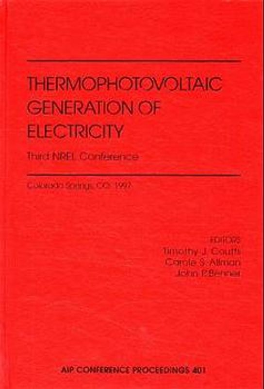 Thermophotovoltaic Generation of Electricity