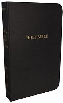 KJV, Thinline Reference Bible, Bonded Leather, Black, Indexed, Red Letter Edition