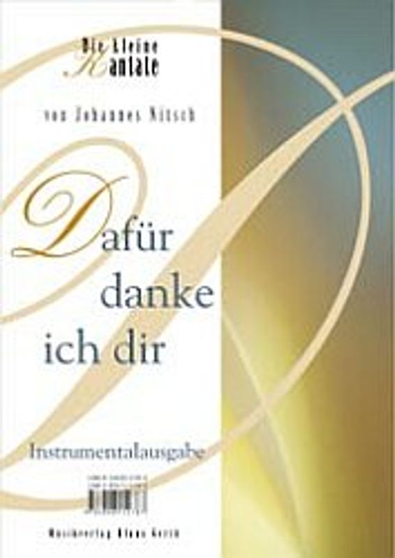 Dafür danke ich dir. Instrumentalausgabe