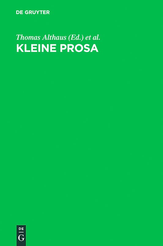 Kleine Prosa