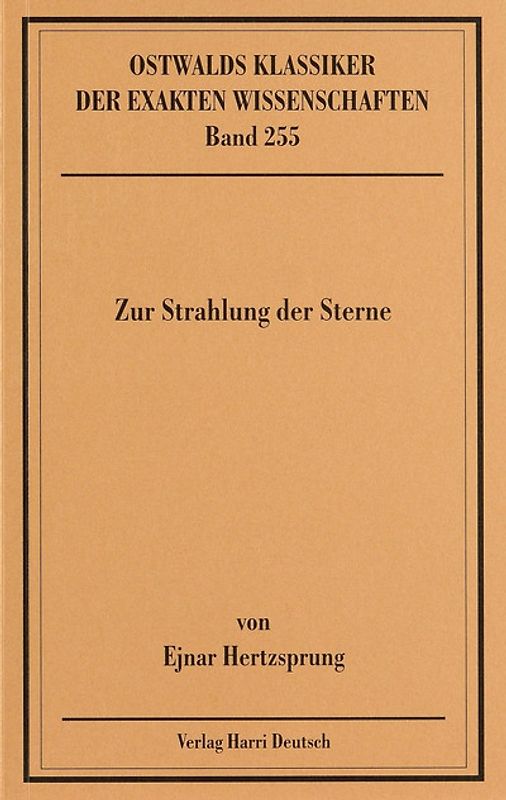 Zur Strahlung der Sterne (Hertzsprung)