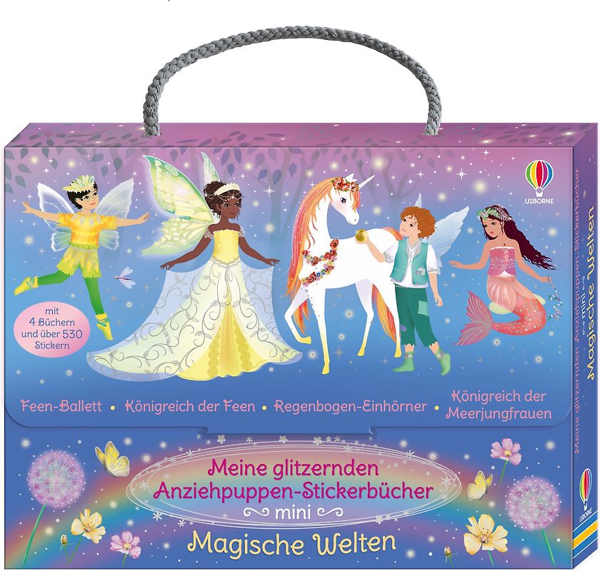 Meine glitzernden Anziehpuppen-Stickerbücher mini: Magische Welten