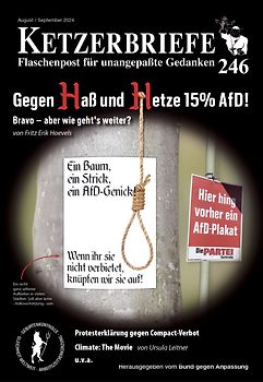 Gegen Haß und Hetze 15% AfD! Bravo - aber wie geht´s weiter?