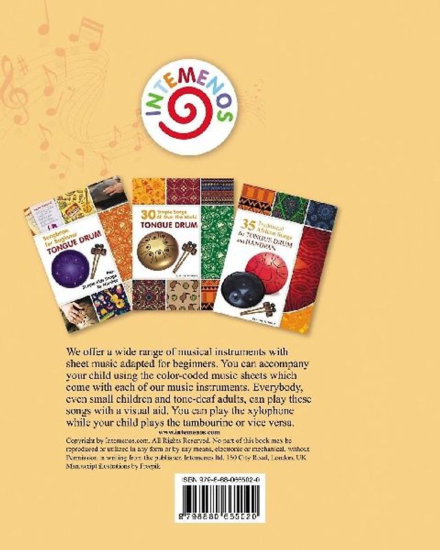 The Easiest Songbook for Kalimba. 65 Songs without Musical Notes