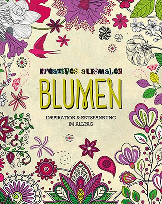 Kreatives ausmalen - Blumen