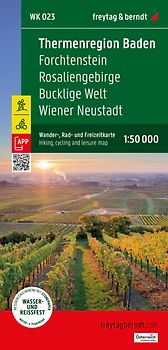 Thermenregion Baden, Wander-, Rad- und Freizeitkarte 1:50.000, freytag & berndt, WK 023