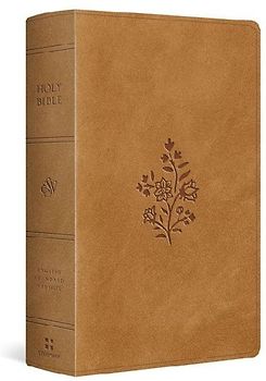 ESV Giant Print Personal Size Bible, Red Letter (Trutone, Nubuck Caramel, Wildflower Design)