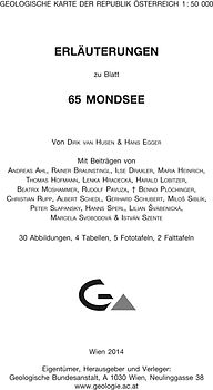 Erläuterungen zu Blatt 65 Mondsee