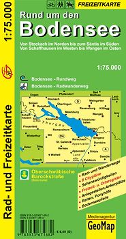 Rund um den Bodensee Rad- und Freizeitkarte