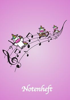 Notenheft A5, 120 Seiten mit Linien - Notenbuch für Musik-Unterricht, Hausaufgaben, Anfänger, Hobby