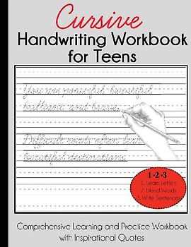 Cursive Handwriting Workbook for Teens