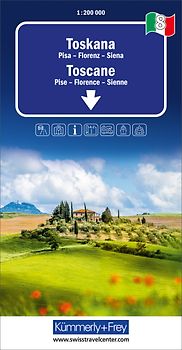 Kümmerly+Frey Regional-Strassenkarte 8 Toskana 1:200.000