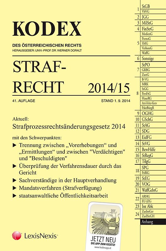 Kodex Strafrecht 2014/15