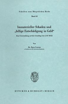 Immaterieller Schaden und "billige Entschädigung in Geld".