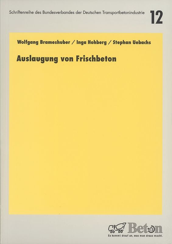 Auslaugung von Frischbeton