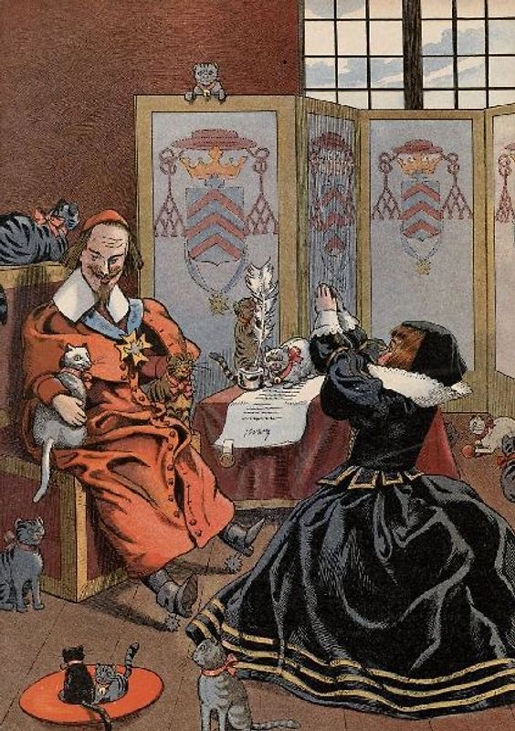 Carnet Ligné Jouons À l'Histoire: Cardinal de Richelieu, Ses Chats Et Louis XIII Enfant