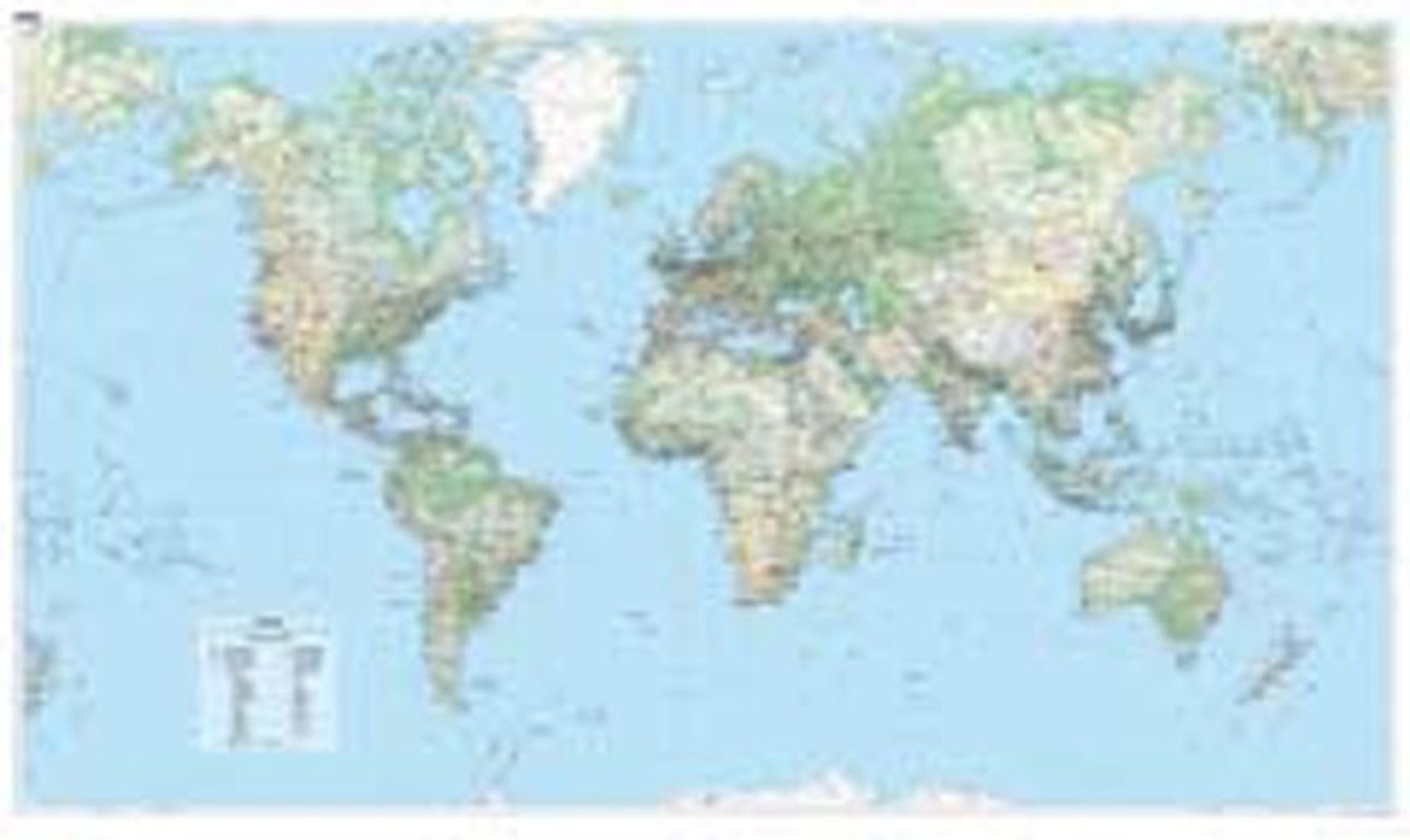 Welt physikalisch (d,f,e) Poster. 1:23 Mio.