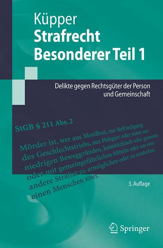 Strafrecht, Besonderer Teil 1