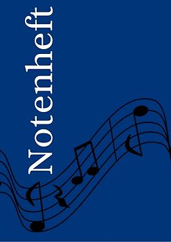 Notenheft: DIN A4 Notenlinienheft | 44 Seiten mit 12 Notenzeilen / Systeme pro Blatt | Papier 90g/m² | Musikheft mit Notenlinien