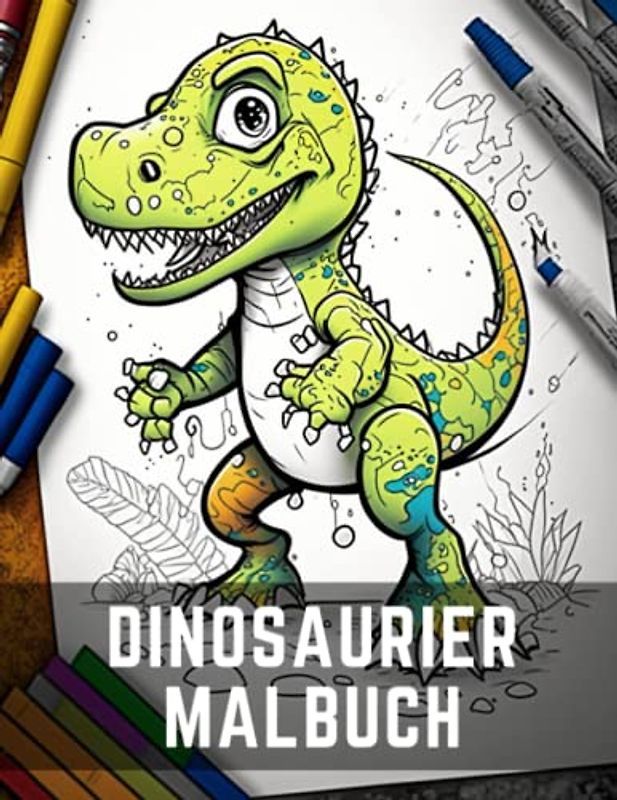 Dinosaurier Malbuch für Kinder | Einzigartige Dinosaurier Malvorlagen
