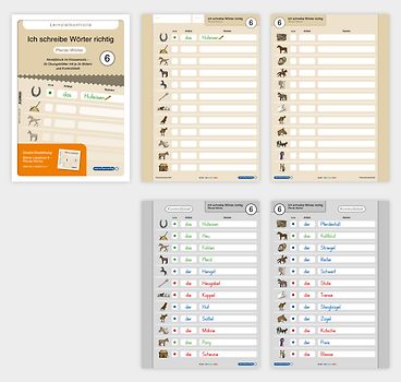 Ich schreibe Wörter richtig - Abreißblock 6 - Lernzielkontrolle - Pferde-Wörter